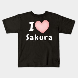 I Love Sakura Le Sserafim Kids T-Shirt